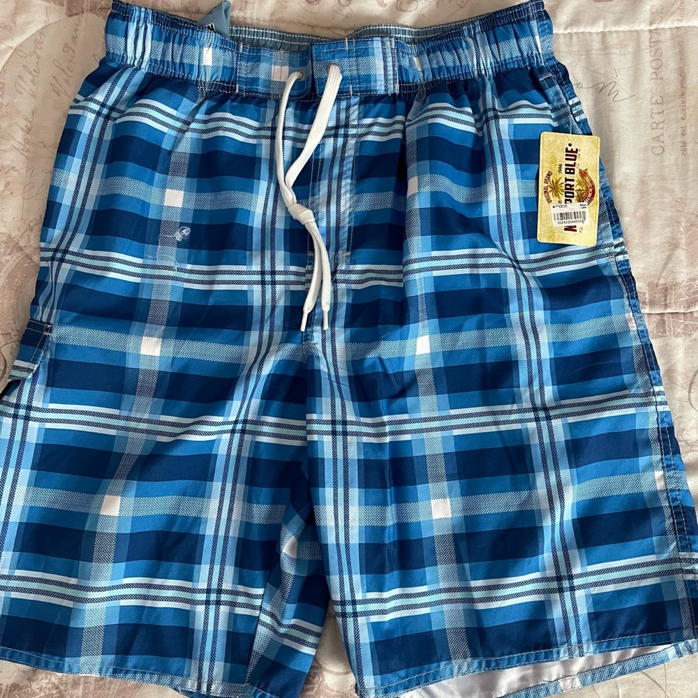 BLUE NEWPORT MENS SWIM TRUCKS